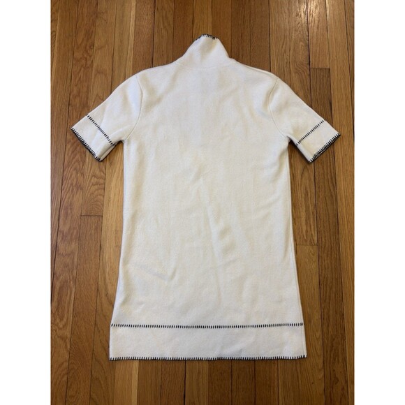 Lisa Yang Ivan Whipstitched 100% Cashmere Mini Polo Dress Button Collar Size 1 S - Picture 6 of 6
